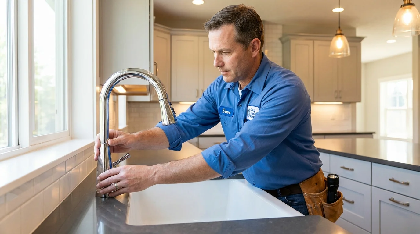 Kitchen faucet installation by Johns Plumbing LLC in Barron